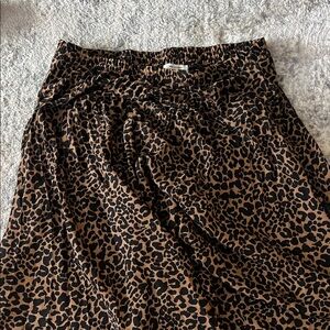 Max Studio Animal Print Midi Skirt